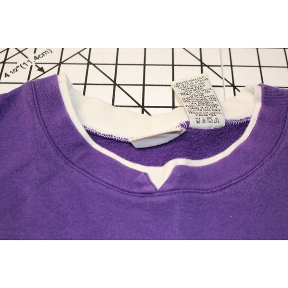 White Stag Womens Halloween Sweatshirt X-Large Purple Witch & Cat Embroidery - Picture 4 of 13